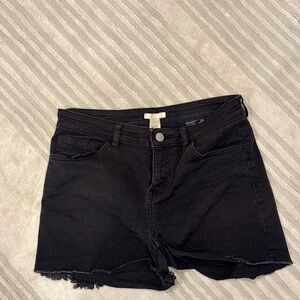 Black denim H&M shorts